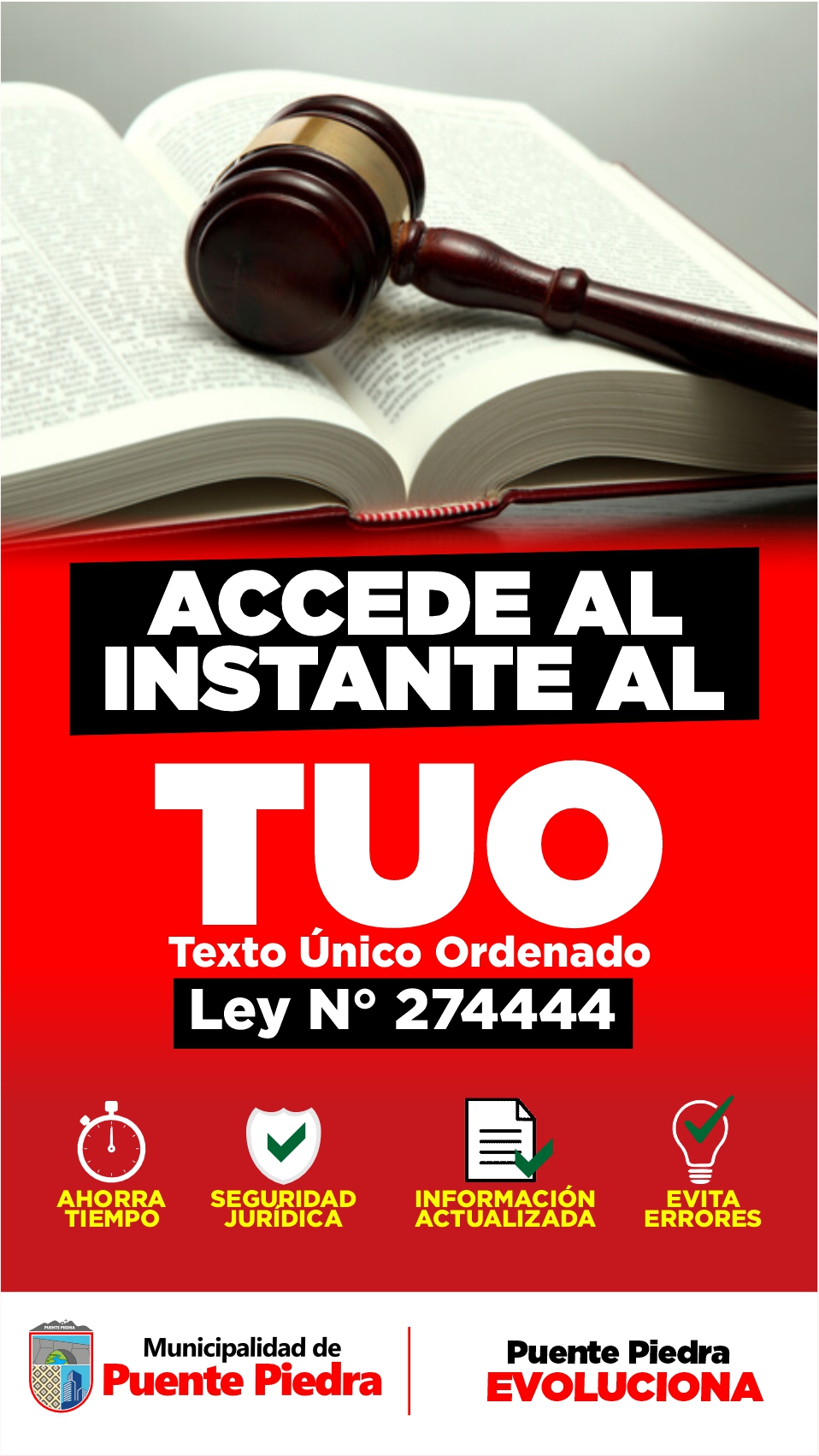 Ley TUO N° 274444